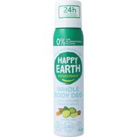 Happy Earth body deo spray cedar lime