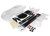 Body, Ford GT (clear, requires painting)/ decal sheet (includes tail lights, exhaust tips, & mounting hardware) - thumbnail