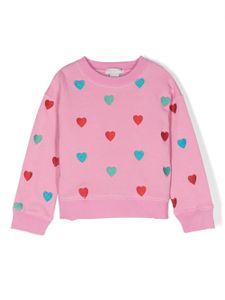 Stella McCartney Kids t-shirt en coton à broderies - Rose