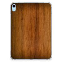 iPad (2022) 10.9 Silicone Tablet Hoes Donker Hout