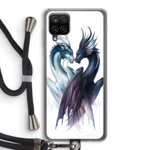 Yin Yang Dragons: Samsung Galaxy A12 Transparant Hoesje met koord