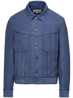Maison Margiela veste en jean à coutures contrastantes - Bleu