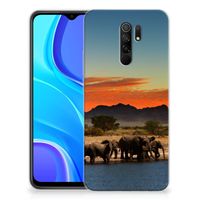 Xiaomi Redmi 9 TPU Hoesje Olifanten - thumbnail