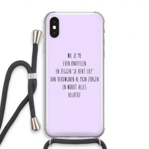 Relatief: iPhone XS Transparant Hoesje met koord