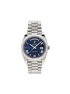 Rolex montre Day-Date 40 mm pre-owned (2018) - Bleu