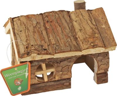 Hamsterhuis natural puntdak 14cm - Gebr de boon