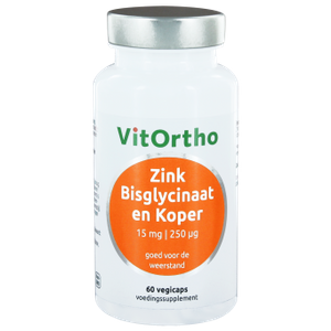 VitOrtho Zink Bisglycinaat En Koper Capsules 60st