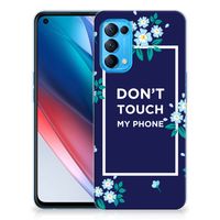 OPPO Find X3 Lite | Reno5 5G Silicone-hoesje Flowers Blue DTMP - thumbnail