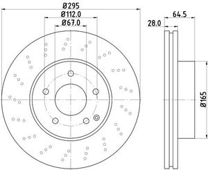 Remschijf Gecoat 54650PRO 8DD355114391