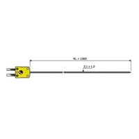 B + B Thermo-Technik 0644 1402-30 Luchtsensor -50 tot +400 °C Sensortype K