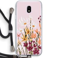 Painted wildflowers: Samsung Galaxy J3 (2017) Transparant Hoesje met koord