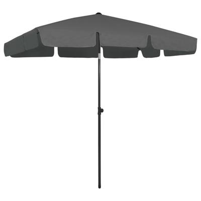 VidaXL Strandparasol 200x125 cm antracietkleurig