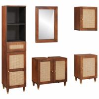 Badkamermeubels met lade Wandgemonteerd 5 pcs 38 x 33 x 160 cm