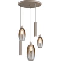 Masterlight Vide hanglampOlive 3x glas - 2x Run - zand - Ø50cm - 2432-36-50-5RT202111