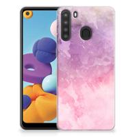 Smartphone hoesje Samsung Galaxy A21 Pink Purple Paint Smartphone hoesje Samsung Galaxy A21 Pink Purple Paint