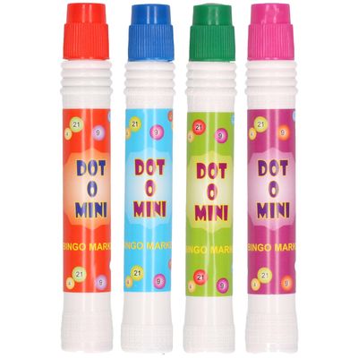 Setje Bingostiften in 4x verschillende kleuren
