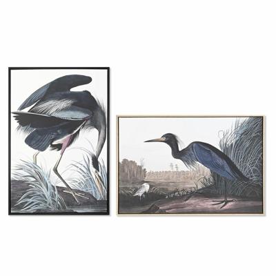 Schilderij DKD Home Decor Vogel Orientaals 63 x 4 x 93 cm (2 Stuks)