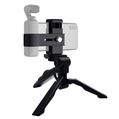PULUZ smartphone Bevestigingsklem 1/4 inch houder Montagebeugel + grip vouwen statief montage kits voor DJI OSMO Pocket