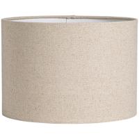 Leen Bakker - Lampenkap Luna Cilinder Naturel - 21xØ30 Cm - Katoen - Crème#Wit