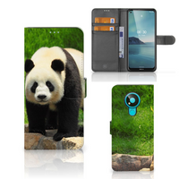 Nokia 3.4 Telefoonhoesje met Pasjes Panda - thumbnail