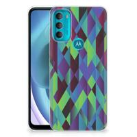 Motorola Moto G71 5G | TPU Hoesje | Abstract Green Blue
