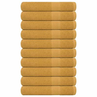 VidaXL Saunahanddoeken 10 st 80x200cm 360 g/m² 100% katoen goudkleurig