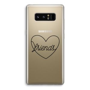 Friends heart black: Samsung Galaxy Note 8 Transparant Hoesje
