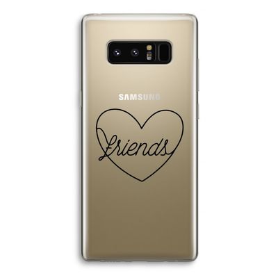 Friends heart black: Samsung Galaxy Note 8 Transparant Hoesje
