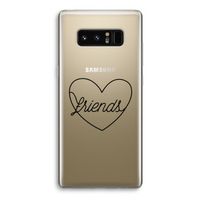 Friends heart black: Samsung Galaxy Note 8 Transparant Hoesje