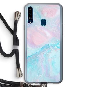 Fantasie pastel: Samsung Galaxy A20s Transparant Hoesje met koord