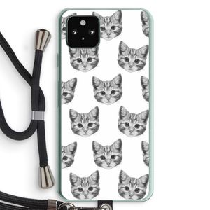 Kitten: Pixel 5a 5G Transparant Hoesje met koord