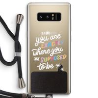 Right Place: Samsung Galaxy Note 8 Transparant Hoesje met koord