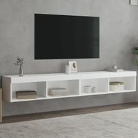 Tv-meubels met LED-verlichting 2 st 100x30x30 cm wit - thumbnail