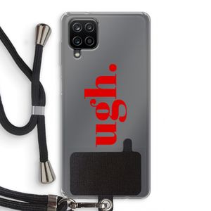 Ugh: Samsung Galaxy A12 Transparant Hoesje met koord
