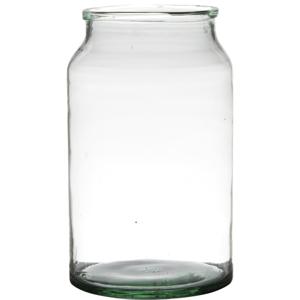 Vaas - gerecycled glas - H30 x D18 cm - helder - bloemenvaas