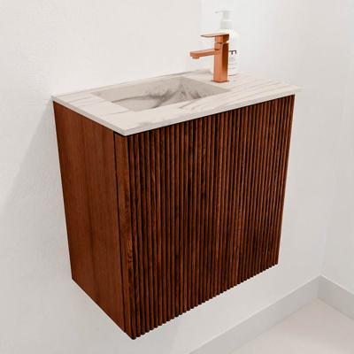 Toiletmeubel Mondiaz Joya Dlux | 40 cm | Meubelkleur Ruby | Faye wastafel Nata Wasbak Links | 1 kraangat