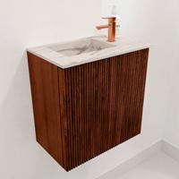 Toiletmeubel Mondiaz Joya Dlux | 40 cm | Meubelkleur Ruby | Faye wastafel Nata Wasbak Links | 1 kraangat