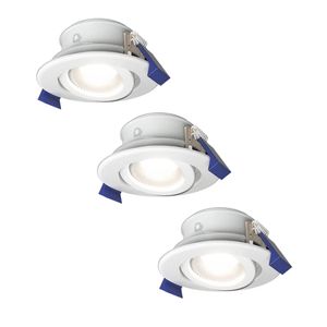 Set van 3 Lima LED inbouwspots - Kantelbaar - 6000K - Daglicht wit - IP65 waterdicht en stofdicht - Buiten - Badkamer - GU10 verwisselbare lichtbron -