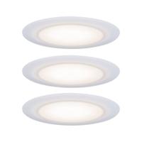 Paulmann LED-inbouwlamp voor badkamer Set van 3 stuks 15 W Satijn, Wit