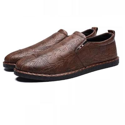 Casual ademend ronde hoofd lederen schoenen voor mannen (kleur: bruin maat: 43)