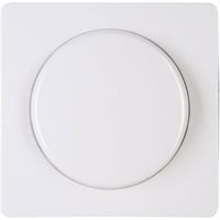 Kopp HK05 centraalplaat voor druk en draai dimmer met moer M10x1 glanzend wit