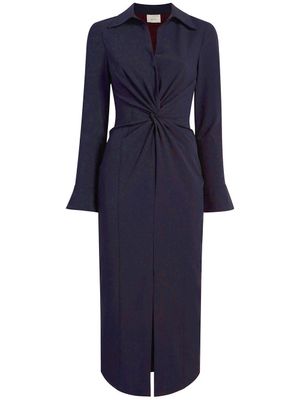 Cinq A Sept robe-chemise McKenna à fronces - Bleu