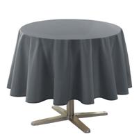 Grijs tafelkleed van polyester rond 180 cm