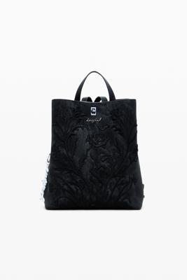 Kleine rugzak met 3D-bloemeneffect - BLACK - U