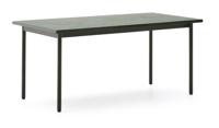 Kave Home Outdoor Eettafel 'Maurina' Cement en staal, 182 x 91cm, kleur Groen