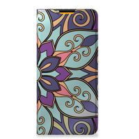 Samsung Galaxy M52 Smart Cover Purple Flower - thumbnail