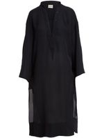 KHAITE robe-chemise The Brom en soie - Noir - thumbnail