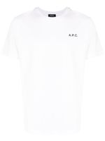 A.P.C. t-shirt en coton à logo imprimé - Blanc