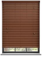 Houten jaloezie van lindehout met koord - Pecan