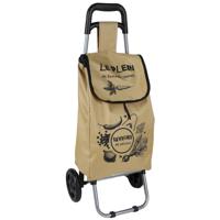 Boodschappentrolley - beige - 28 x 30 x 88 cm - 25 liter